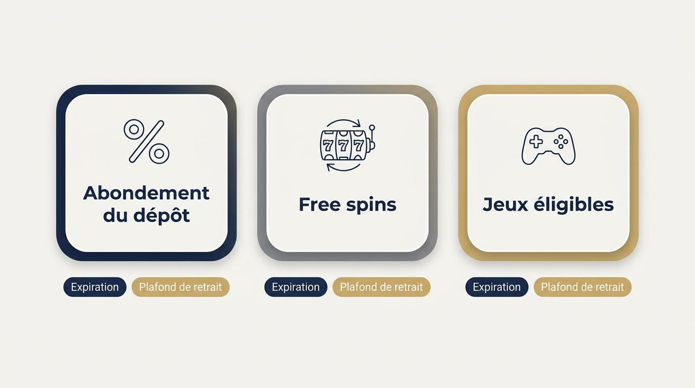 Bonus de bienvenue et récompenses à comparer